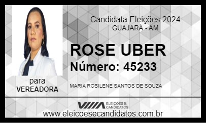 Candidato ROSE UBER 2024 - GUAJARÁ - Eleições