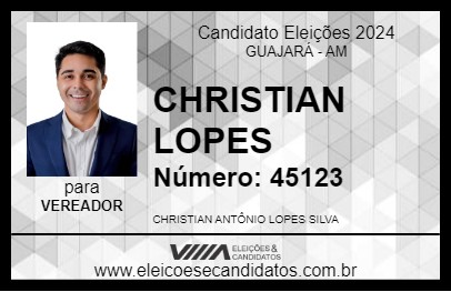 Candidato CHRISTIAN LOPES 2024 - GUAJARÁ - Eleições