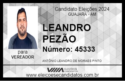 Candidato LEANDRO PEZÃO 2024 - GUAJARÁ - Eleições