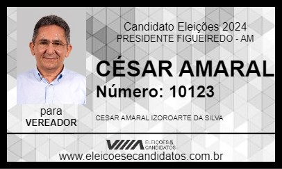 Candidato CÉSAR AMARAL 2024 - PRESIDENTE FIGUEIREDO - Eleições