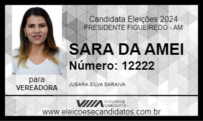 Candidato SARA DA AMEI 2024 - PRESIDENTE FIGUEIREDO - Eleições