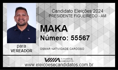 Candidato MAKA 2024 - PRESIDENTE FIGUEIREDO - Eleições