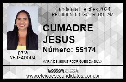 Candidato CUMADRE JESUS 2024 - PRESIDENTE FIGUEIREDO - Eleições