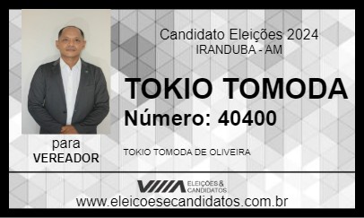 Candidato TOKIO TOMODA 2024 - IRANDUBA - Eleições