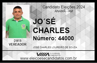 Candidato JOSÉ CHARLES 2024 - ANAMÃ - Eleições