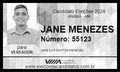 Candidato JANE MENEZES 2024 - ANAMÃ - Eleições