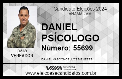 Candidato DANIEL PSÍCOLOGO 2024 - ANAMÃ - Eleições