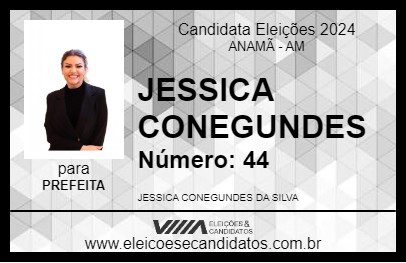 Candidato JESSICA CONEGUNDES 2024 - ANAMÃ - Eleições