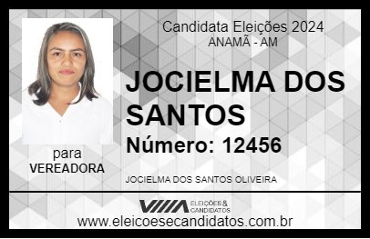 Candidato JOCIELMA DOS SANTOS 2024 - ANAMÃ - Eleições