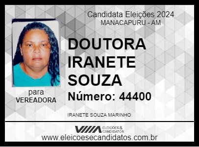 Candidato DOUTORA IRANETE SOUZA 2024 - MANACAPURU - Eleições