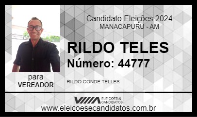 Candidato RILDO TELES 2024 - MANACAPURU - Eleições