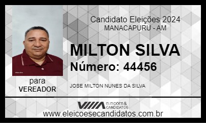 Candidato MILTON SILVA 2024 - MANACAPURU - Eleições