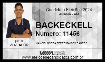 Candidato BACKECKELL 2024 - ANAMÃ - Eleições