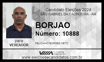 Candidato BORJAO 2024 - SÃO GABRIEL DA CACHOEIRA - Eleições