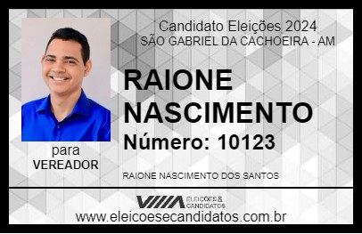 Candidato RAIONE NASCIMENTO 2024 - SÃO GABRIEL DA CACHOEIRA - Eleições