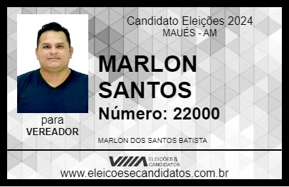 Candidato MARLON SANTOS 2024 - MAUÉS - Eleições