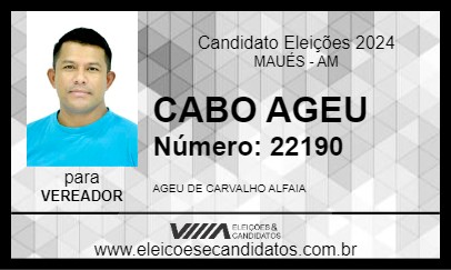 Candidato CABO AGEU 2024 - MAUÉS - Eleições