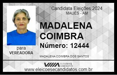 Candidato MADALENA COIMBRA 2024 - MAUÉS - Eleições