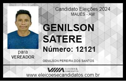 Candidato GENILSON SATERE 2024 - MAUÉS - Eleições