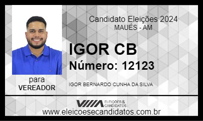 Candidato IGOR CB 2024 - MAUÉS - Eleições