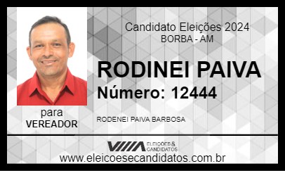 Candidato RODINEI PAIVA 2024 - BORBA - Eleições