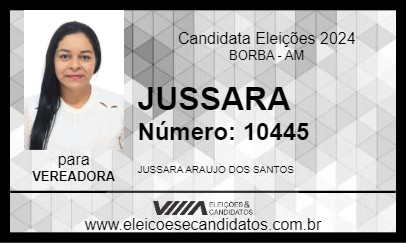 Candidato JUSSARA 2024 - BORBA - Eleições