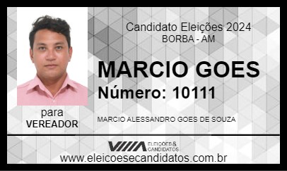 Candidato MARCIO GOES 2024 - BORBA - Eleições