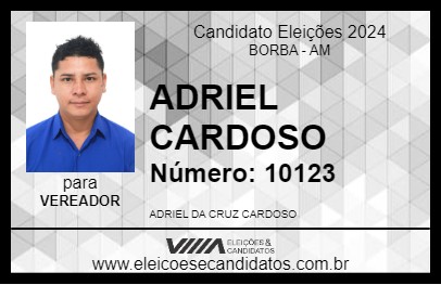 Candidato ADRIEL CARDOSO 2024 - BORBA - Eleições