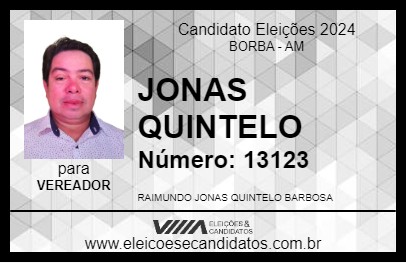 Candidato JONAS QUINTELO 2024 - BORBA - Eleições