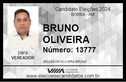 Candidato BRUNO OLIVEIRA 2024 - BORBA - Eleições