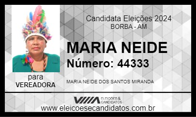 Candidato MARIA NEIDE 2024 - BORBA - Eleições