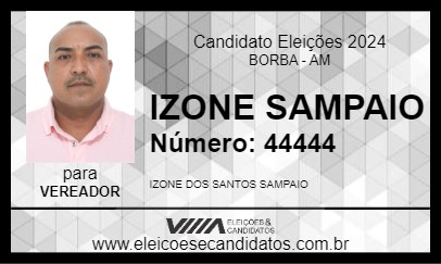 Candidato IZONE SAMPAIO 2024 - BORBA - Eleições