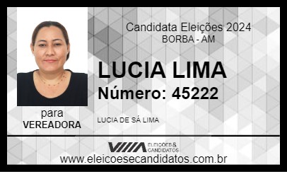 Candidato LUCIA LIMA 2024 - BORBA - Eleições