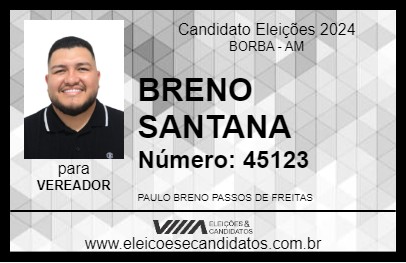 Candidato BRENO SANTANA 2024 - BORBA - Eleições