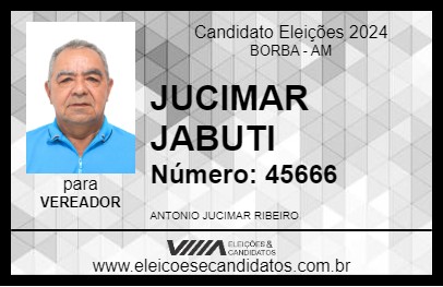 Candidato JUCIMAR JABUTI 2024 - BORBA - Eleições