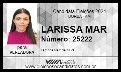 Candidato LARISSA MAR 2024 - BORBA - Eleições