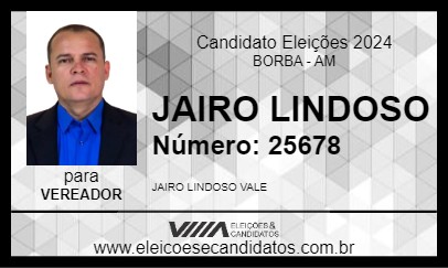 Candidato JAIRO LINDOSO 2024 - BORBA - Eleições