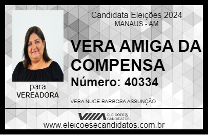 Candidato VERA AMIGA DA COMPENSA 2024 - MANAUS - Eleições