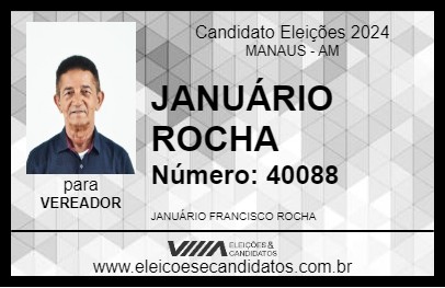 Candidato JANUÁRIO ROCHA 2024 - MANAUS - Eleições