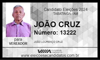 Candidato JOÃO CRUZ 2024 - TABATINGA - Eleições