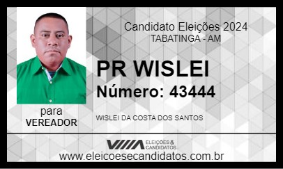 Candidato PR WISLEI 2024 - TABATINGA - Eleições