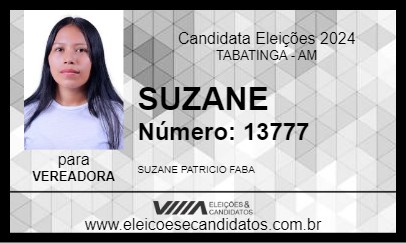 Candidato SUZANE 2024 - TABATINGA - Eleições