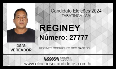 Candidato REGINEY 2024 - TABATINGA - Eleições