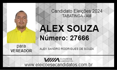 Candidato ALEX SOUZA 2024 - TABATINGA - Eleições