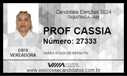 Candidato PROF CASSIA 2024 - TABATINGA - Eleições