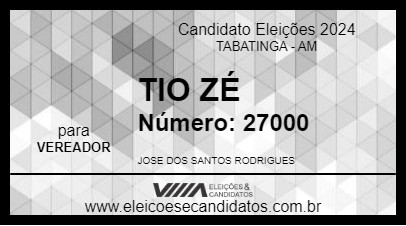 Candidato TIO ZÉ 2024 - TABATINGA - Eleições