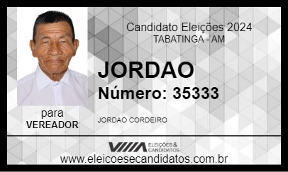 Candidato JORDAO 2024 - TABATINGA - Eleições