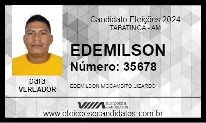 Candidato EDEMILSON 2024 - TABATINGA - Eleições