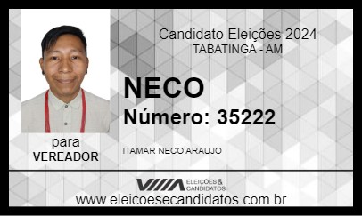 Candidato NECO 2024 - TABATINGA - Eleições