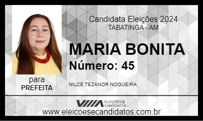 Candidato MARIA BONITA 2024 - TABATINGA - Eleições